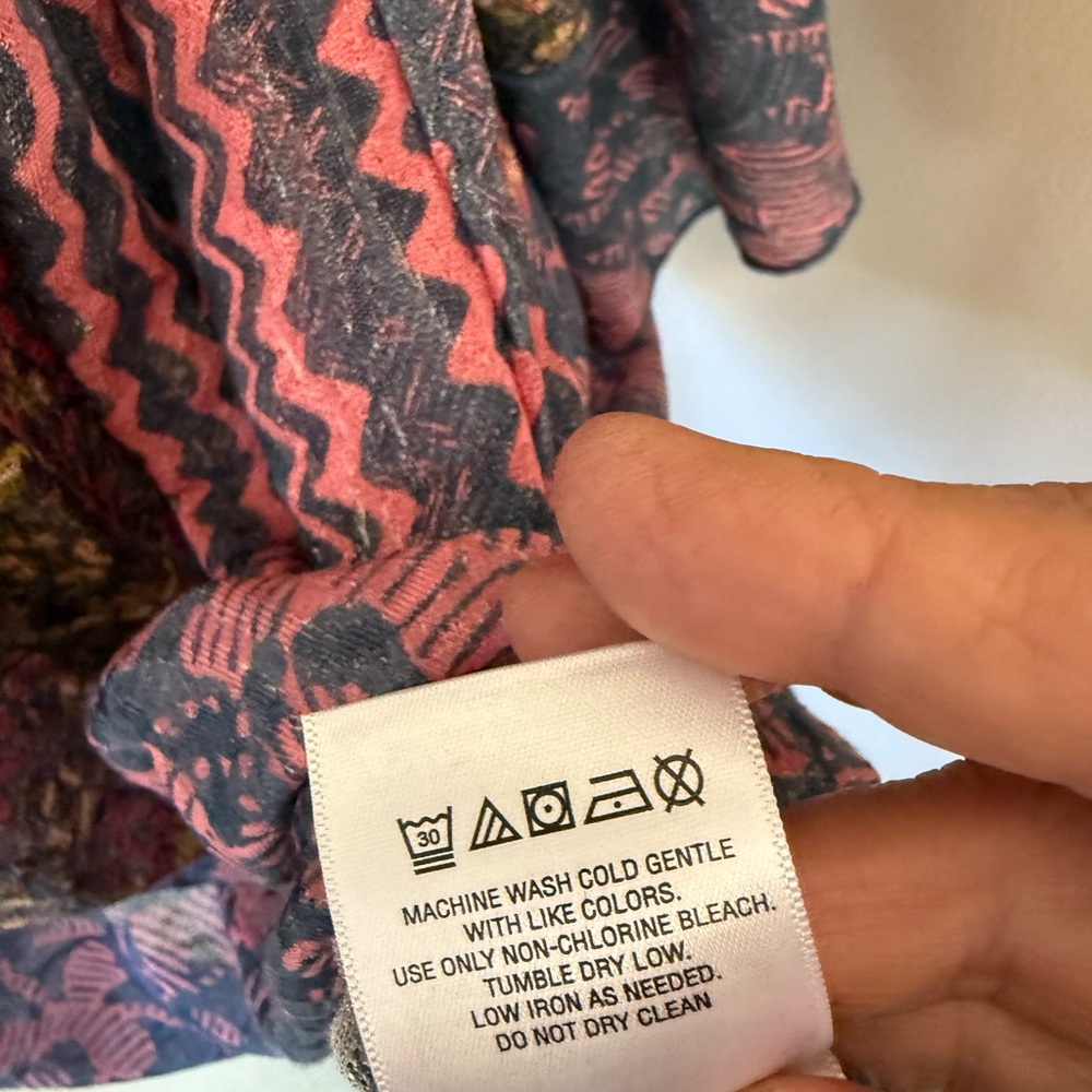 Floral Bohemian Blouse with Pink and Yellow Accents - Picture 4 of 6